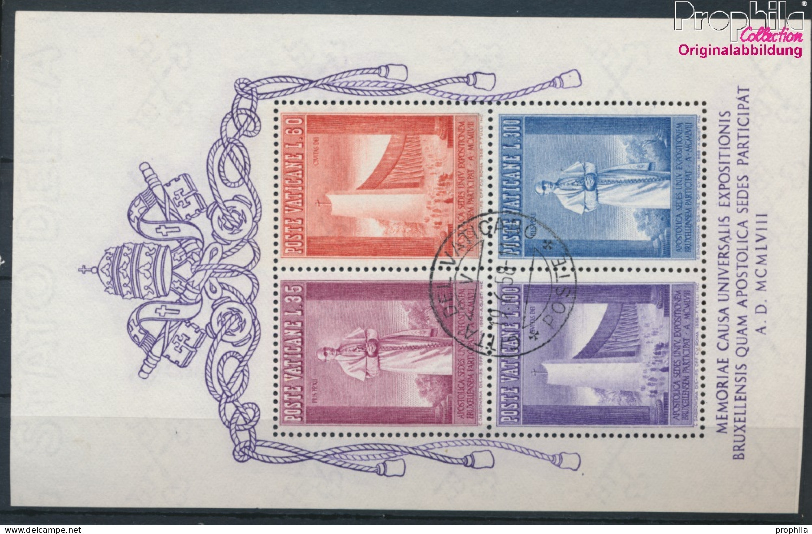 Vatikanstadt Block2 (kompl.Ausg.) Gestempelt 1958 Weltausstellung (10368657 - Used Stamps