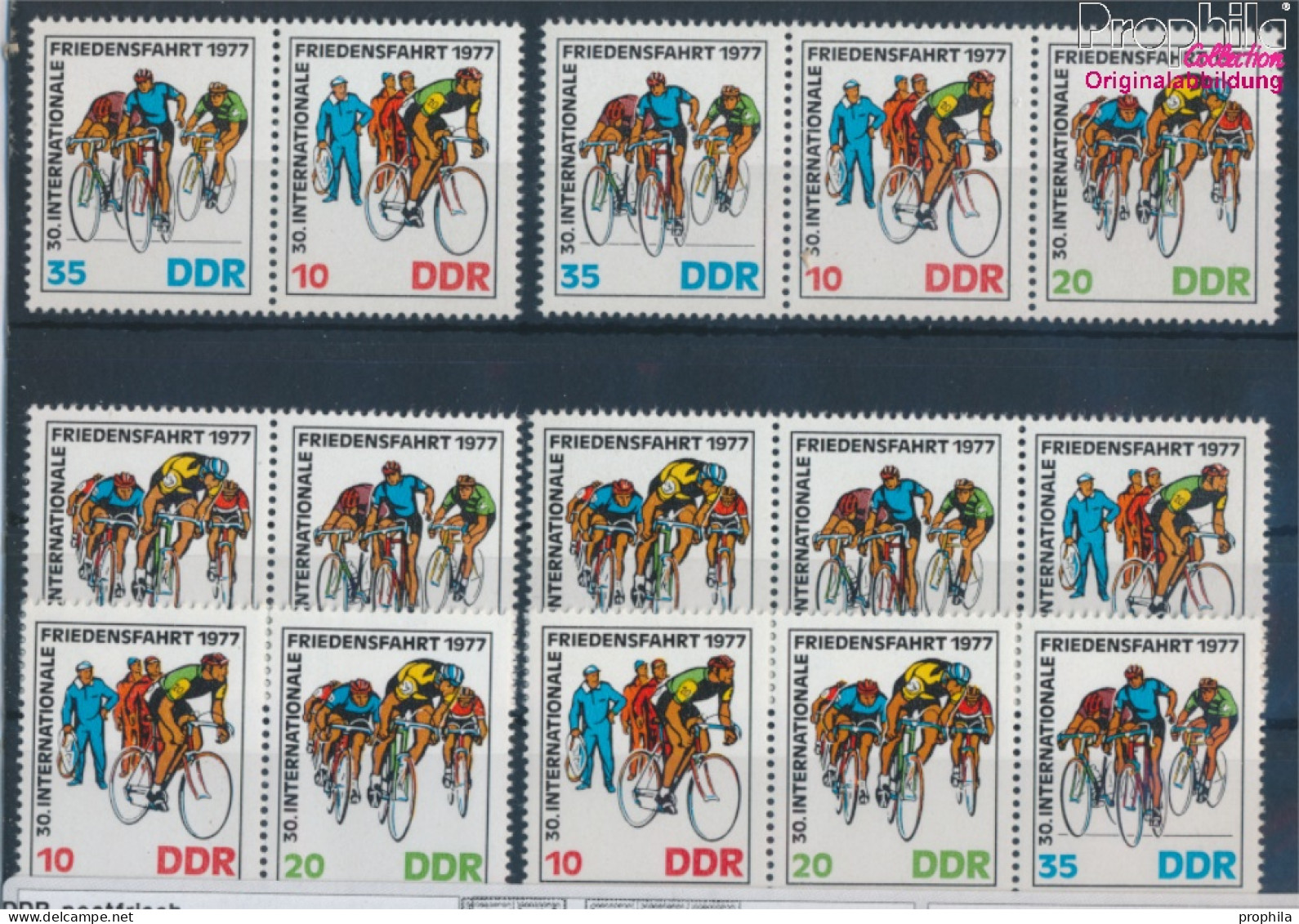 DDR WZd343-WZd348 (kompl.Ausg.) Postfrisch 1977 Friedensfahrt (10393372 - Unused Stamps