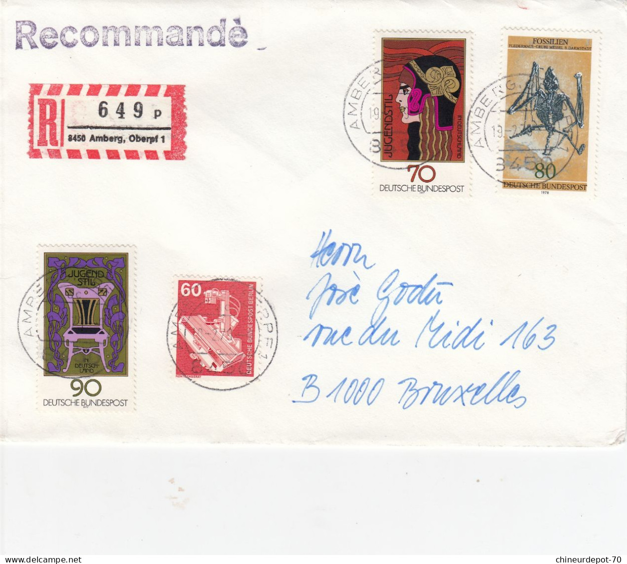 Recommandé Amberg Oberpf Deutsche Bundespost - Covers - Used