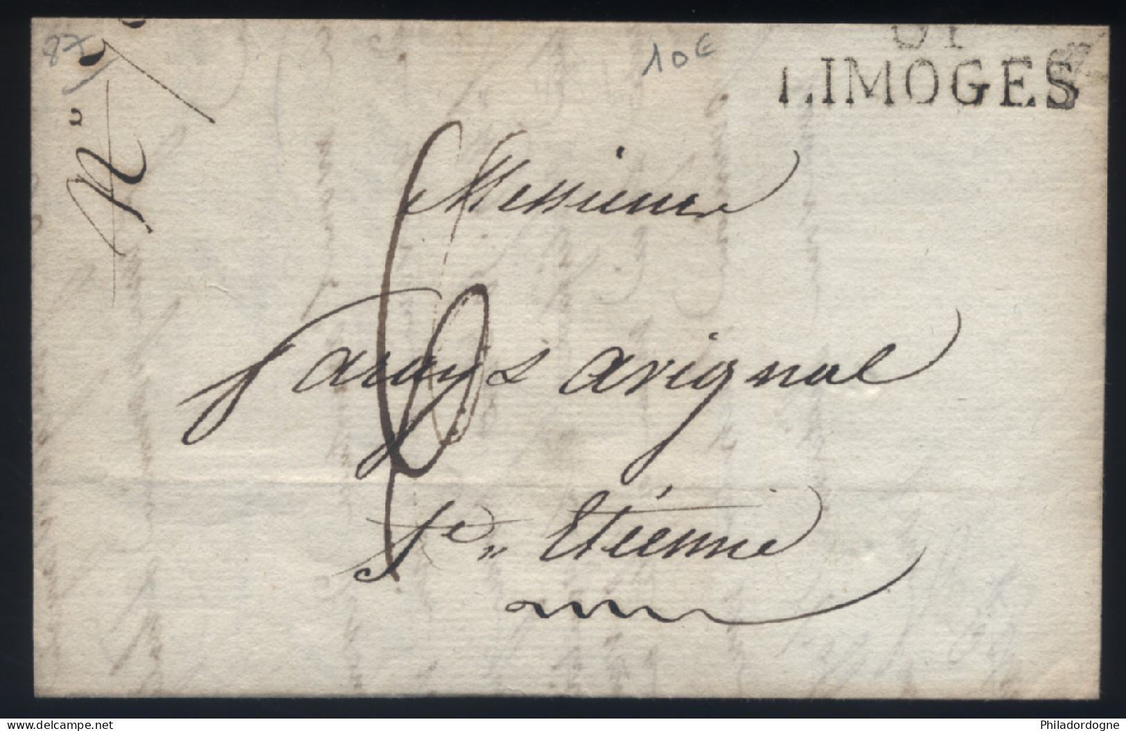 LaC Grande Griffe 81 Limoges Pour Saint Etienne - 1817 - 1801-1848: Vorläufer XIX