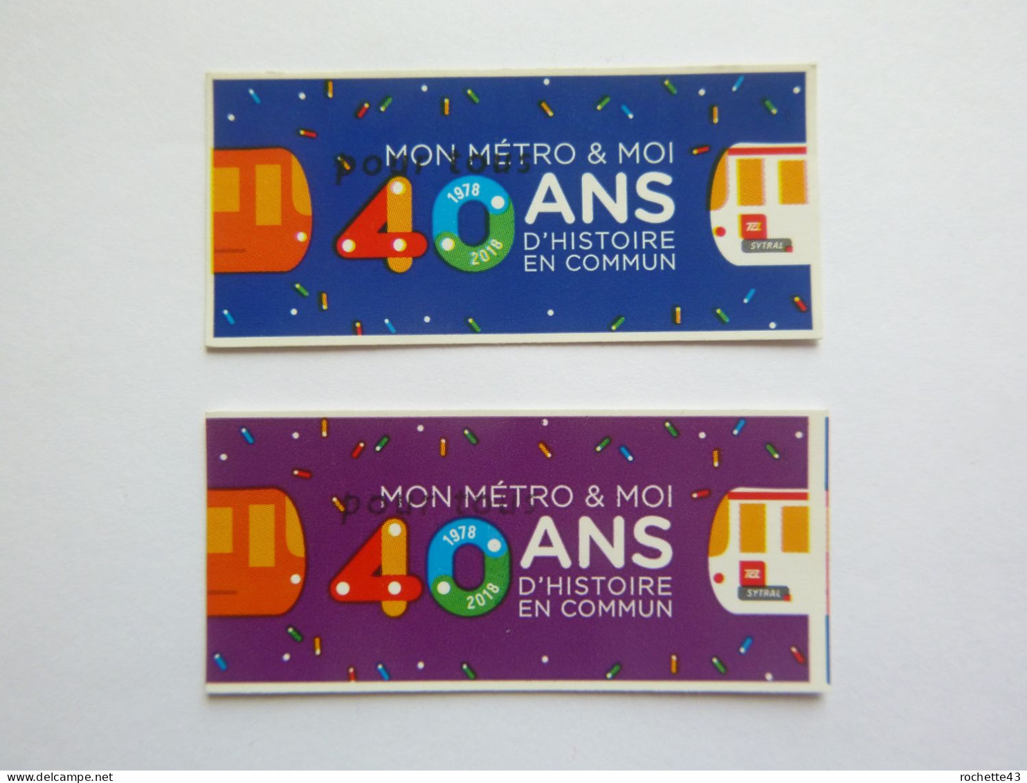 Lot De 2 Ticket De Transport En Commun Lyonnais - Métro Bus Tramway Funiculaire - TCL -  Lyon 69 French Underground - Otros & Sin Clasificación