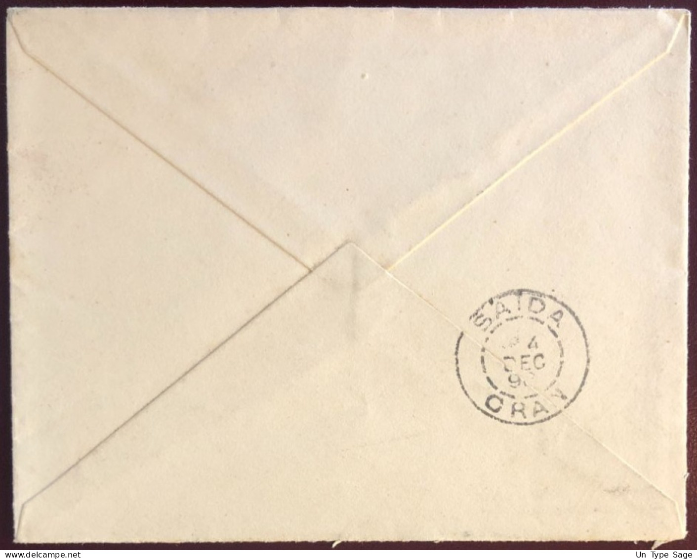 France N°101 Sur Enveloppe TAD Perlé BOUKTOUB, Oran 4.12.1899 Pour Paris - (W1456) - 1877-1920: Semi-Moderne