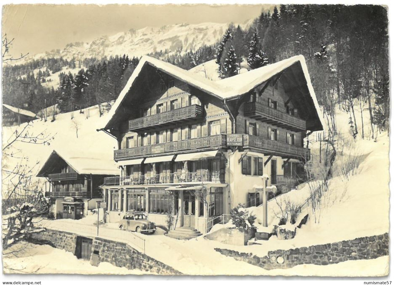 CPSM CHAMPERY - Hôtel Beau-Séjour - Ed. Institut Art. Brugger , Meiringen - Champéry