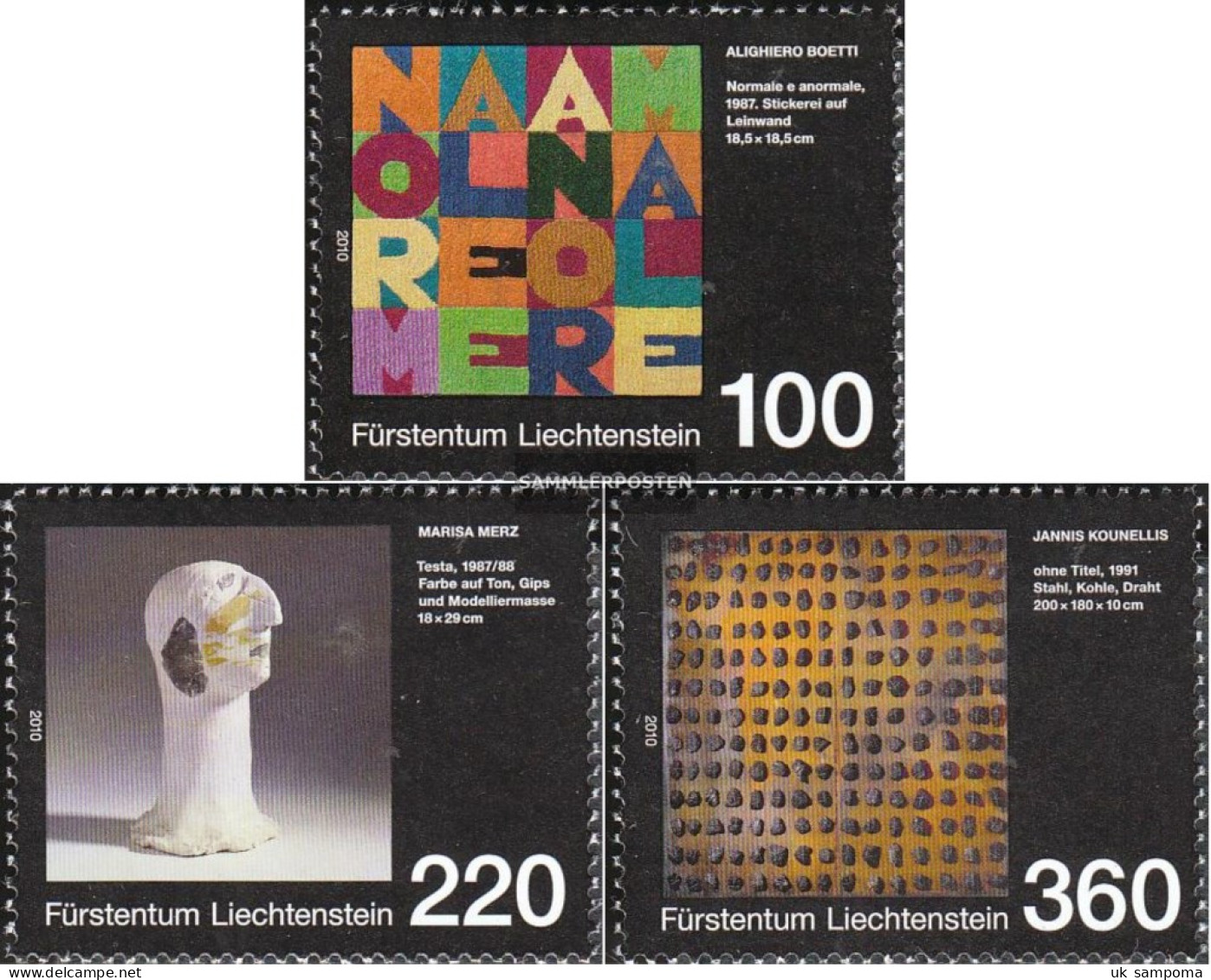 Liechtenstein 1574-1576 (complete Issue) Unmounted Mint / Never Hinged 2010 Art - Ungebraucht
