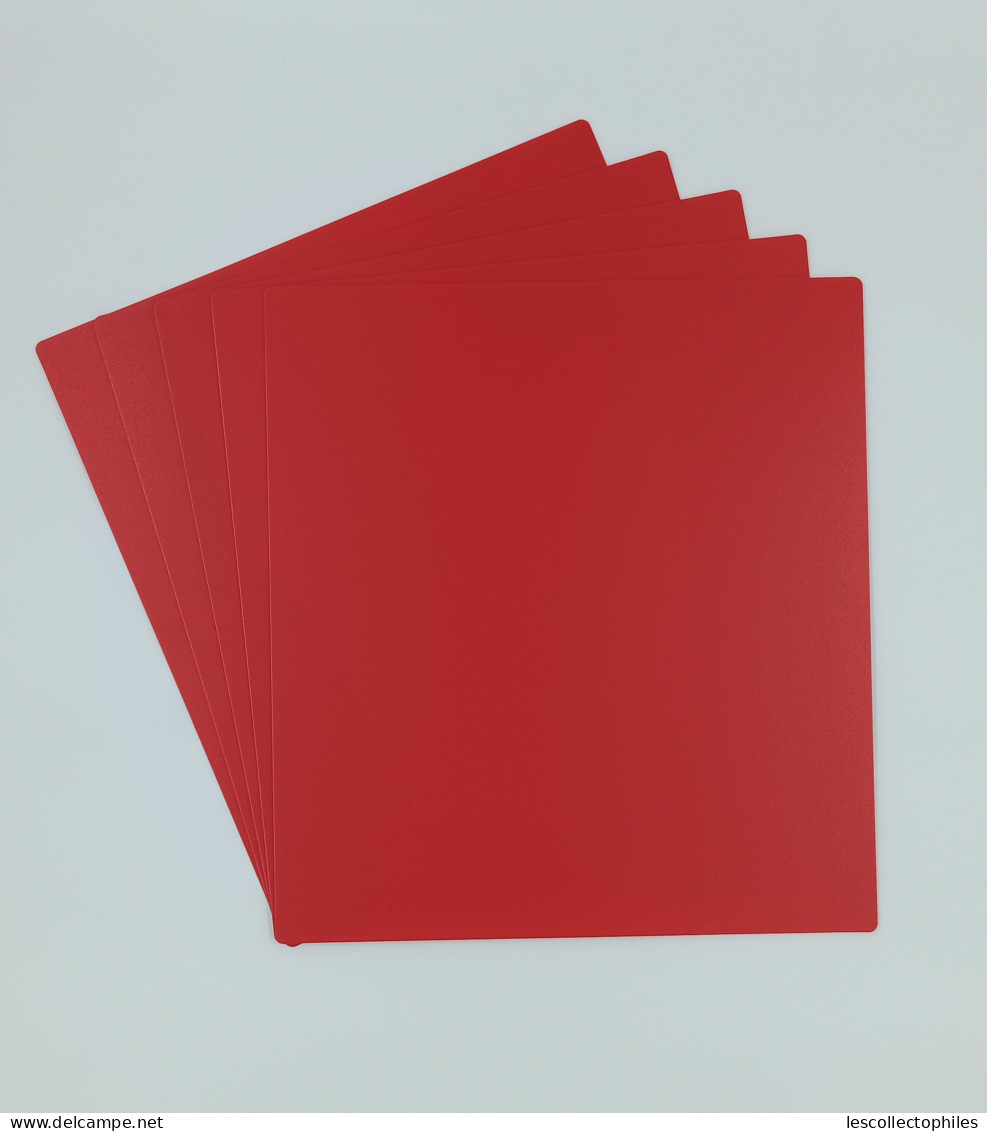 LOT DE 10 INTERCALAIRES ROUGES EN PLASTIQUE POUR VOS VINYLES 45T 45 TOURS - Accesorios & Cubiertas