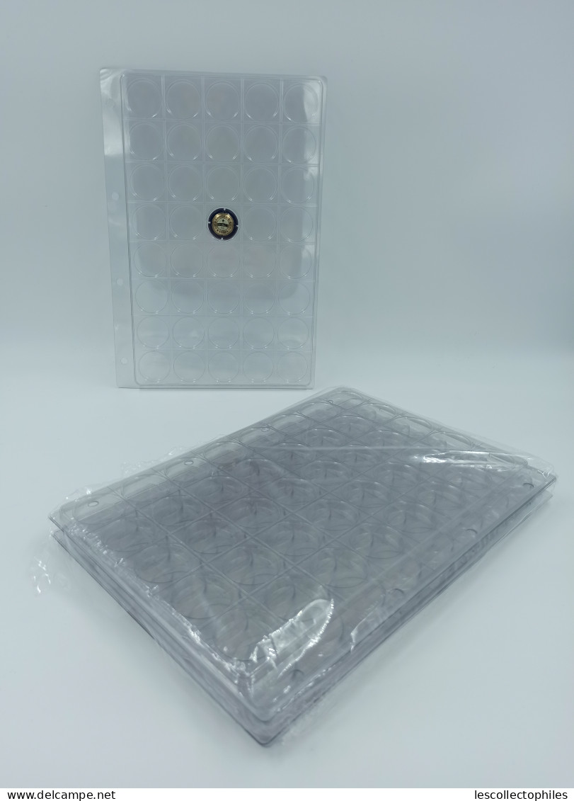 LOT 10 BOX PLAQUES INTERCALAIRES PLASTIQUE 40 CASES POUR CAPSULES / CLASSEUR A4 - Andere & Zonder Classificatie