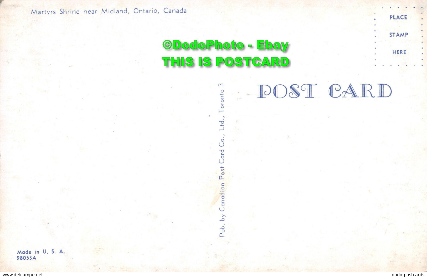 R427471 Canada. Martyrs Shrine Near Midland. Ontario. Canadian Post Card - World