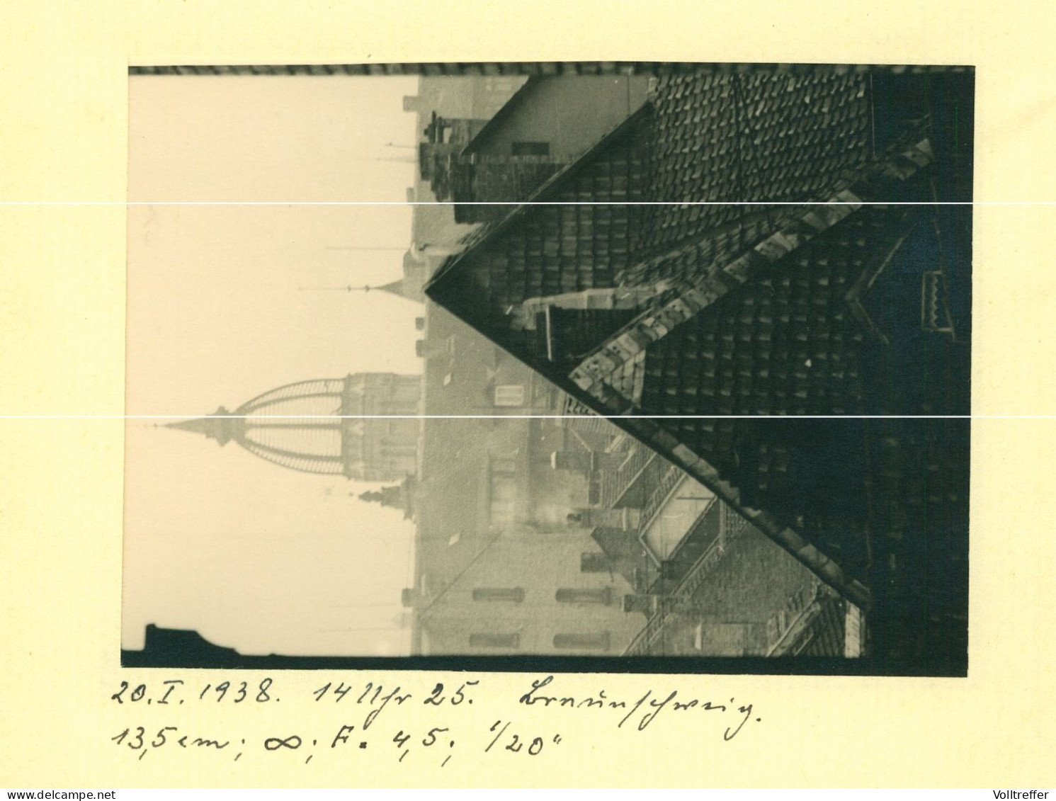 3x Orig. Foto 1938 Ortspartie In Braunschweig Blick über Die Dächer - Braunschweig