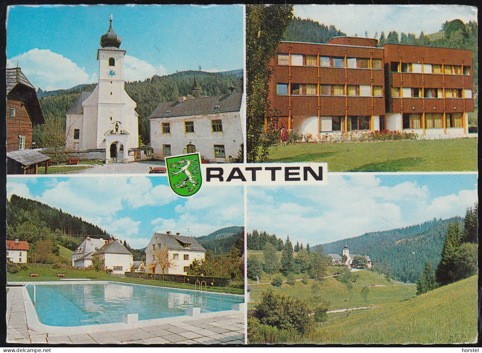 Austria - 8673 Ratten - Alte Ansichten - Kirche - Schwimmbad - Nice Stamp "Randstück" - Weiz