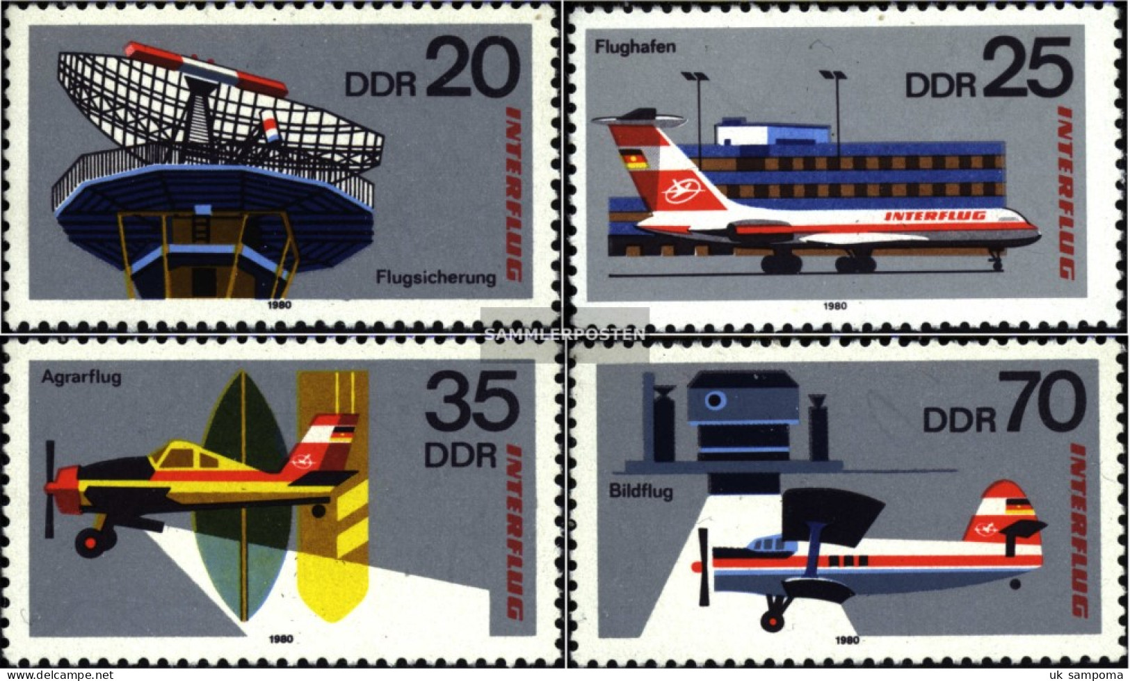 DDR 2516-2519 (complete.issue) Unmounted Mint / Never Hinged 1980 Interflug - Nuovi