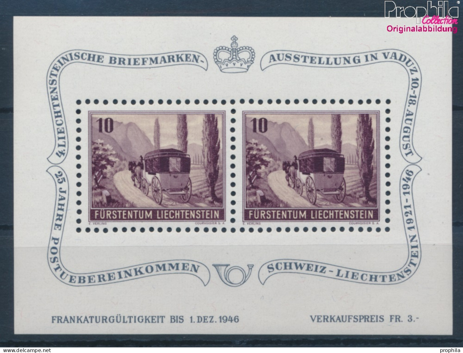 Liechtenstein Block4 (kompl.Ausg.) Postfrisch 1946 Briefmarkenausstellung (10373715 - Unused Stamps