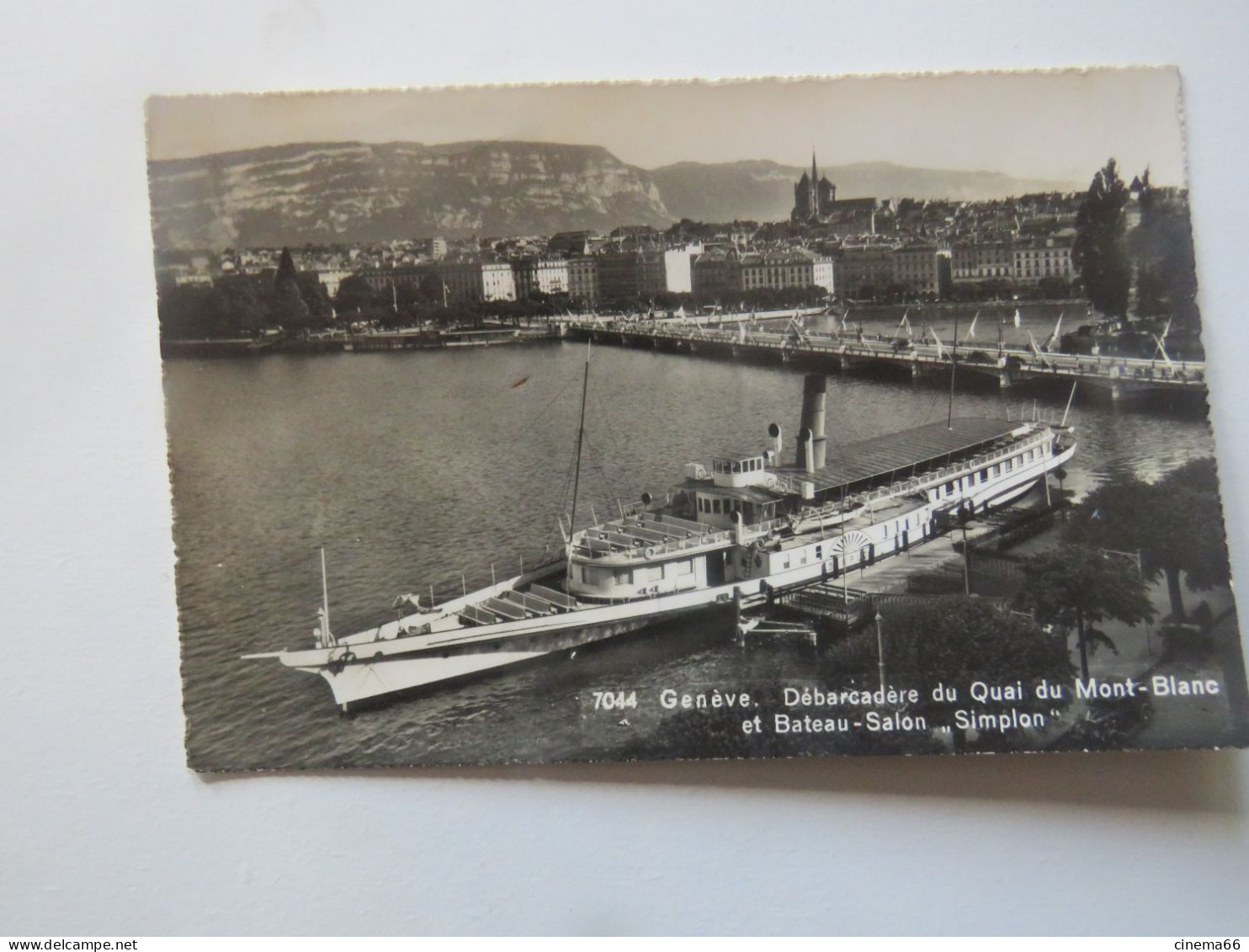 7044 Genèva - Débarcadère Du Quai Du Mont-Blanc Et Bateau-Salon "Simplon" - Genève