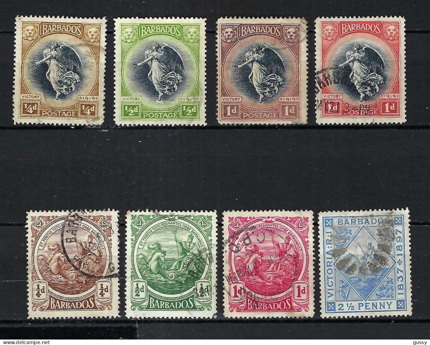 BARBADOS Ca.1916-20: Lot D' Obl. - Barbades (...-1966)