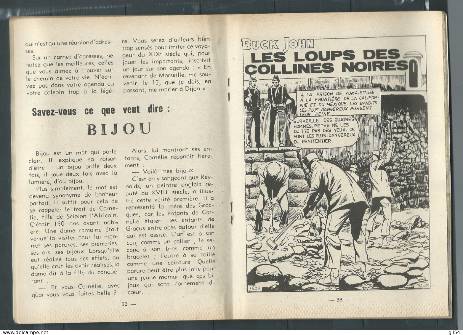 Bd " Buck John   " Bimensuel N° 351 "  Les Vautours"      , DL  N° 40  1954 - BE-   BUC 0403 - Formatos Pequeños