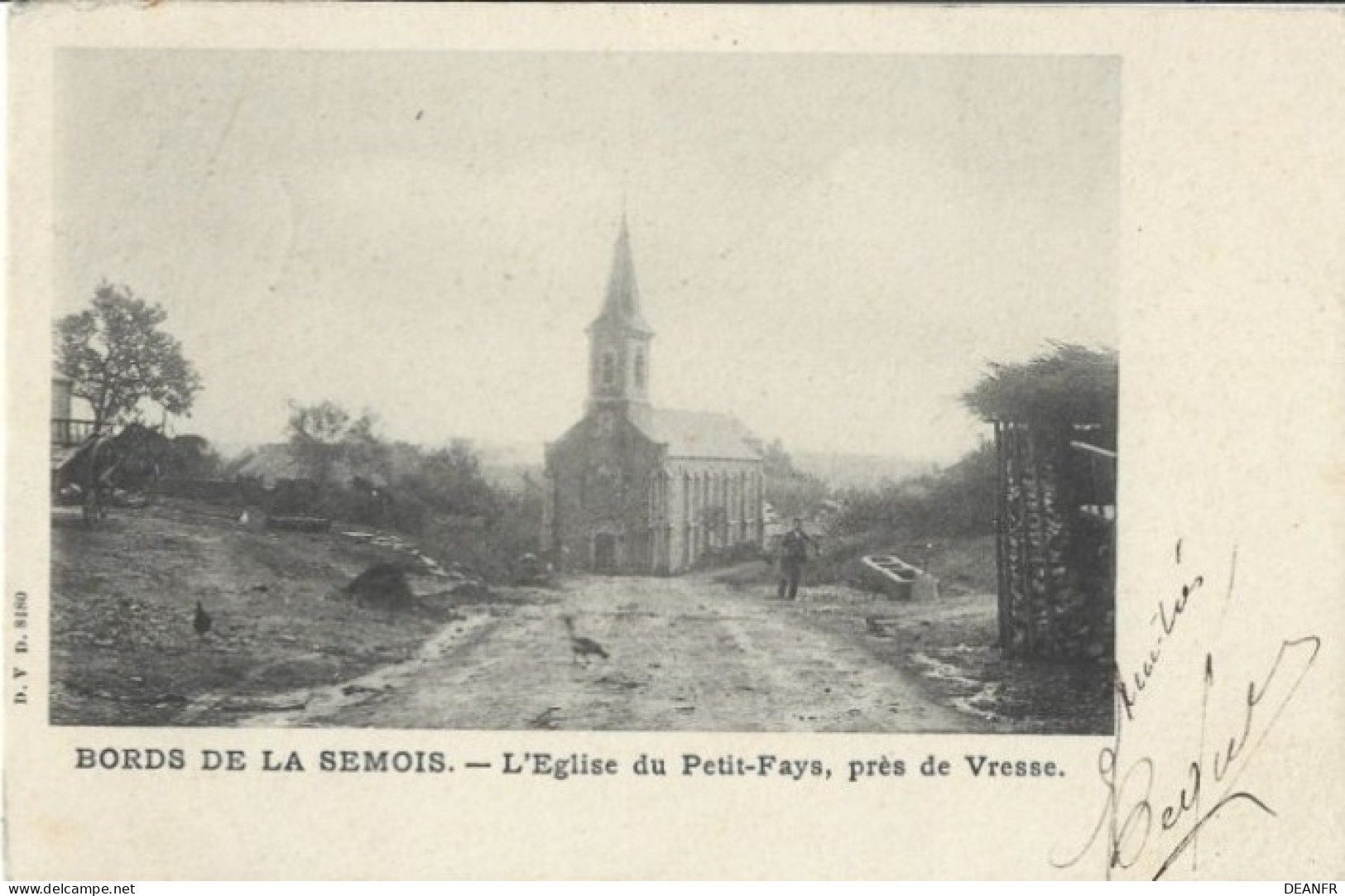 PETIT-FAYS : Bords De La Semois.- L' Eglise Du Petit-Fays, Près De Vresse.. Carte Impeccable. - Bievre