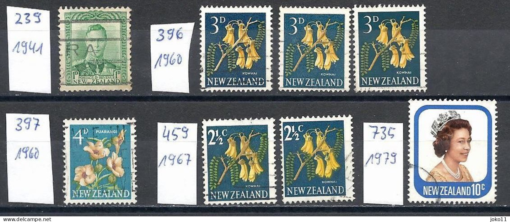Neuseeland, 1941-1979, 8 Marken,  Gestempelt - Used Stamps