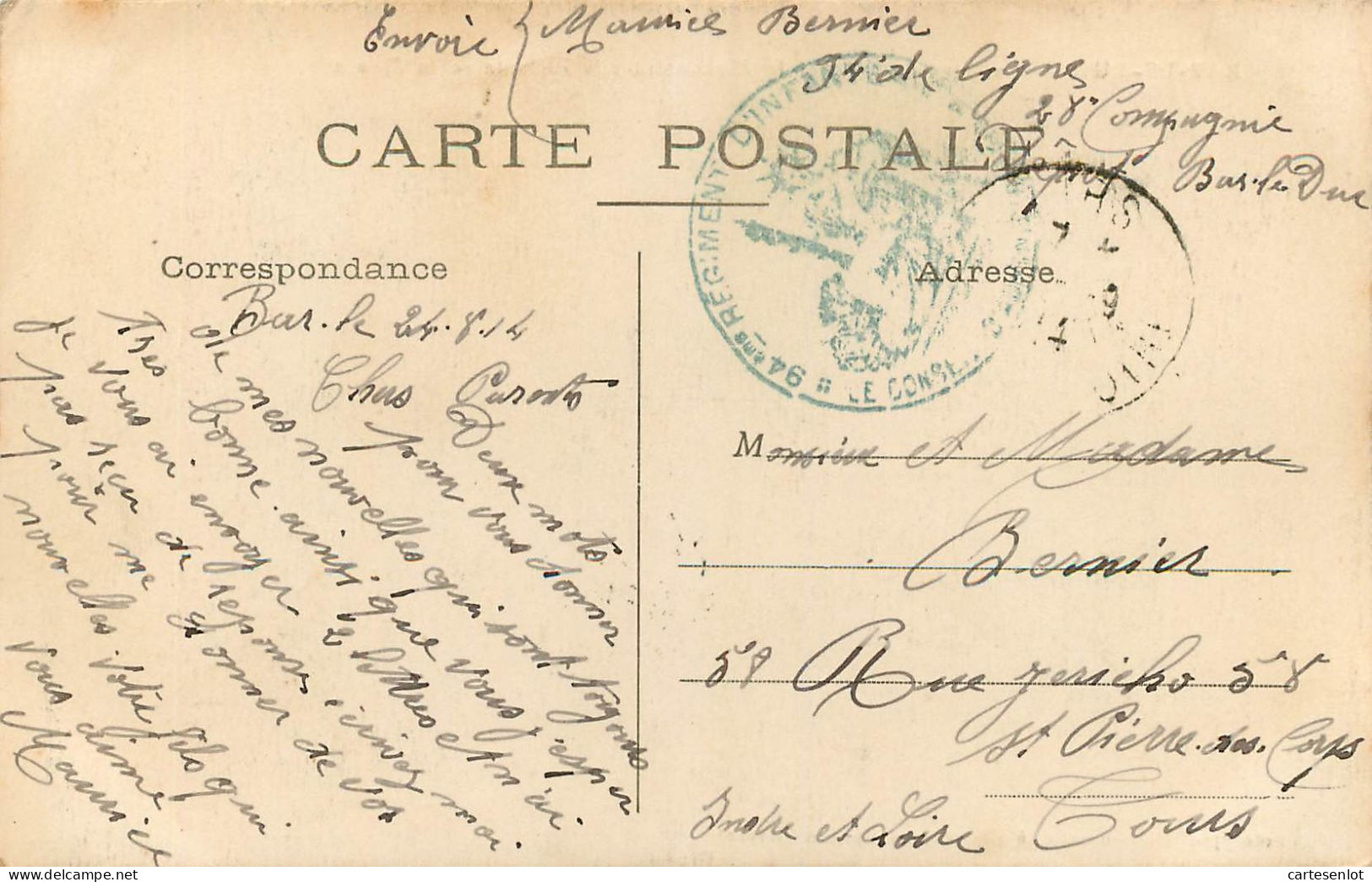 lot de 65 cartes postale France correspondance même famille