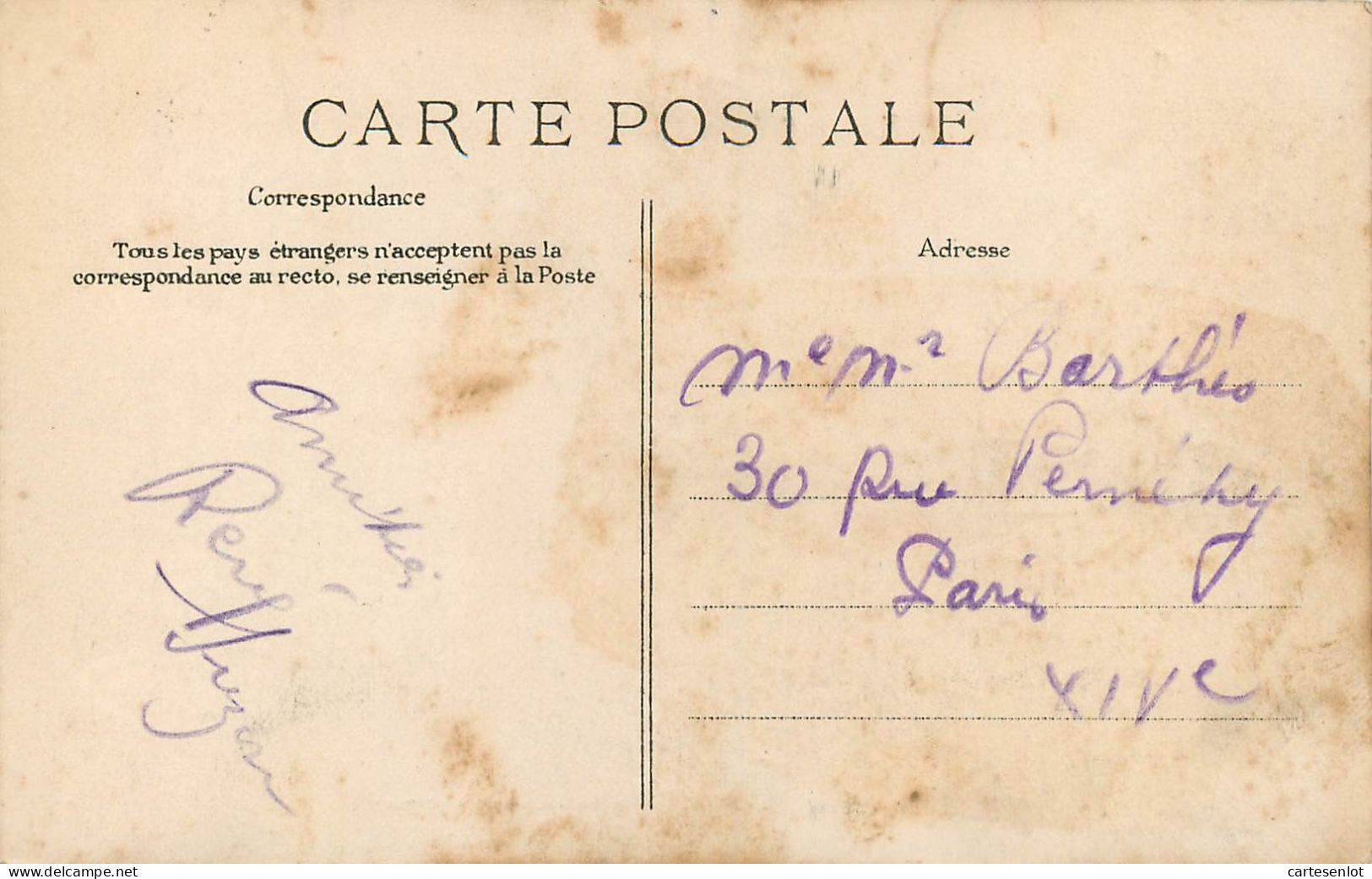 lot de 65 cartes postale France correspondance même famille