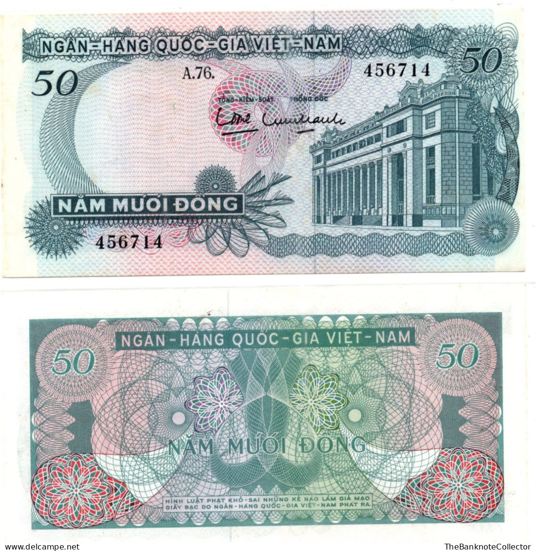 South Vietnam 50 Dong ND 1960 P-25 UNC - Vietnam