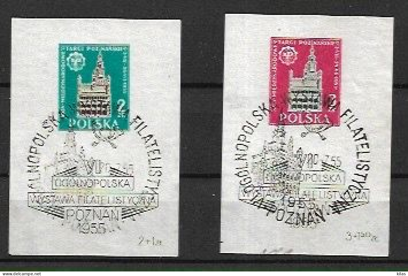 POLAND 1955 Sixth Poznan Philatelic Exhibition USED - Blokken & Velletjes