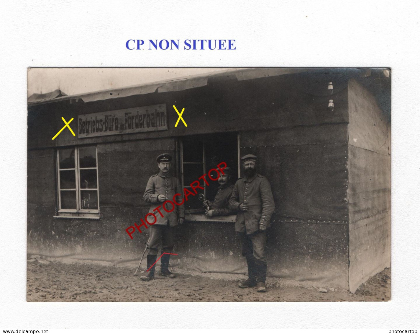 FÖRDERBAHN Betriebs-Buro-CP NON SITUEE-CARTE PHOTO Allemande-GUERRE 14-18-1 WK-MILITARIA- - War 1914-18