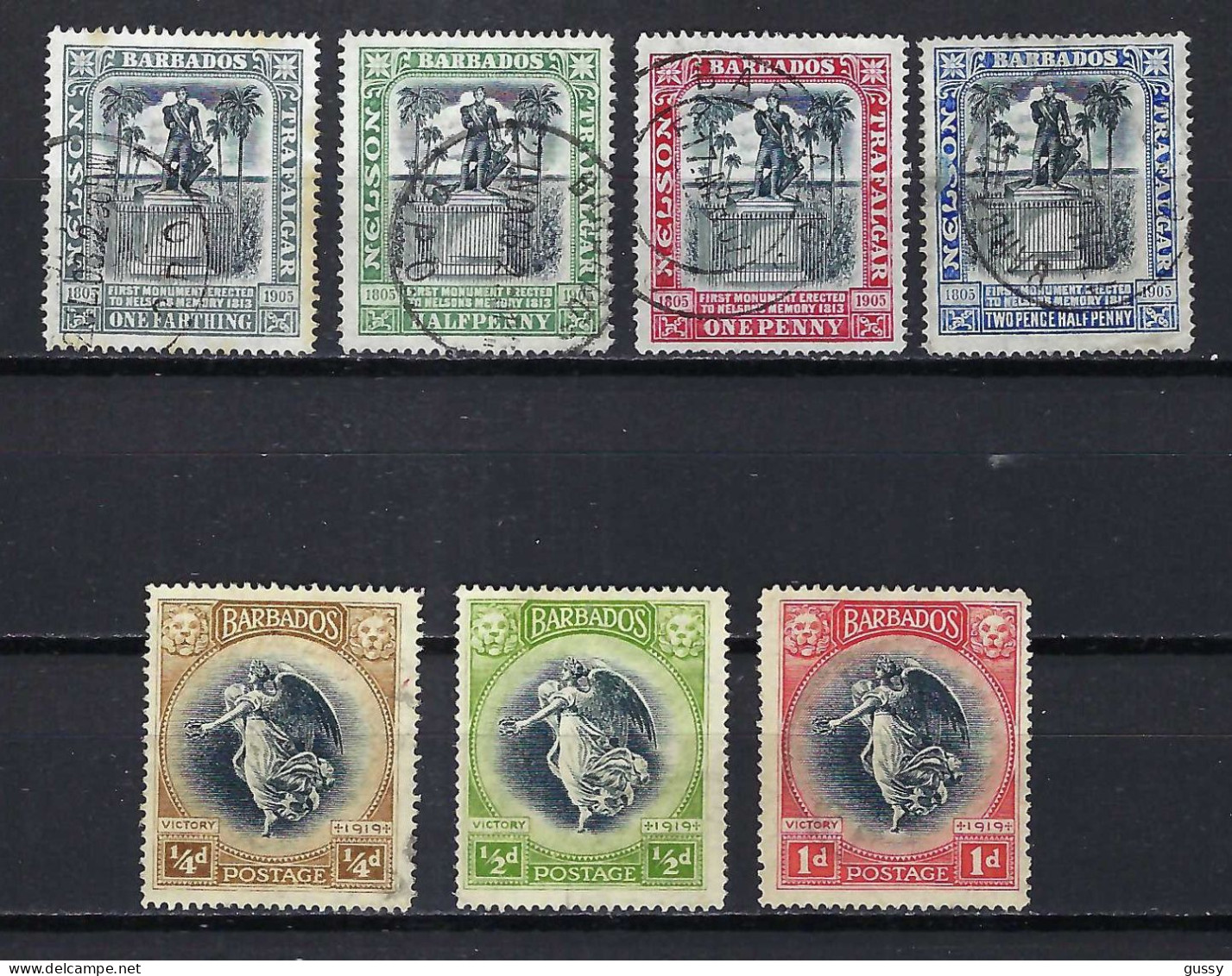 BARBADOS Ca.1905: Lot D' Obl.et Neufs - Barbades (...-1966)