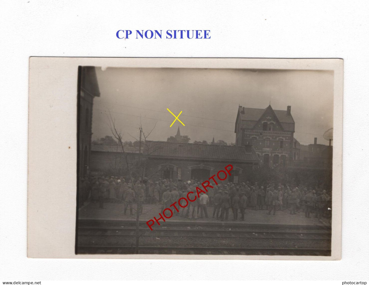 GARE-CP NON SITUEE-CARTE PHOTO Allemande-GUERRE 14-18-1 WK-MILITARIA- - War 1914-18