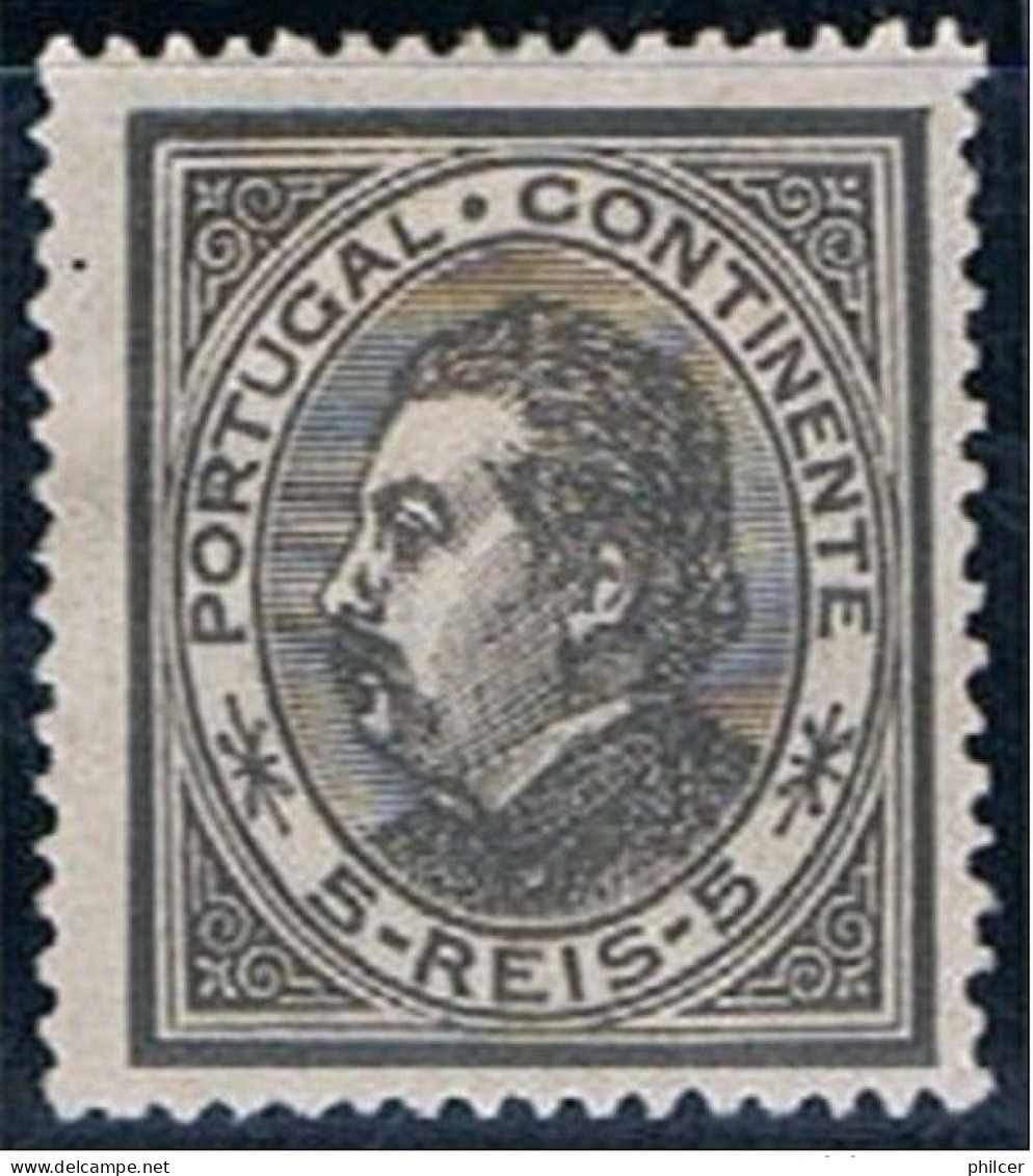 Portugal, 1880, # 52 Dent. 13 1/2, P. Liso, MH - Nuovi