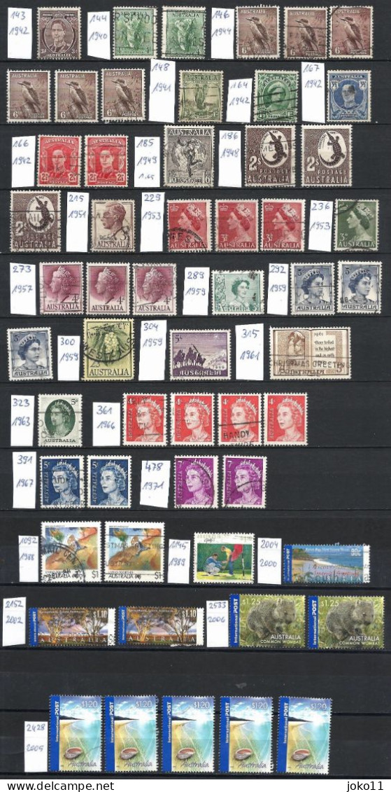 Australien, 1942-2006, über 50 Marken, Gestempelt - Colecciones