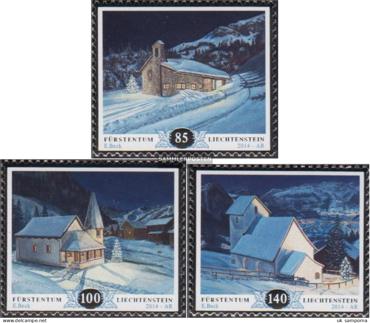 Liechtenstein 1737-1739 (complete Issue) Unmounted Mint / Never Hinged 2014 Christmas - Neufs