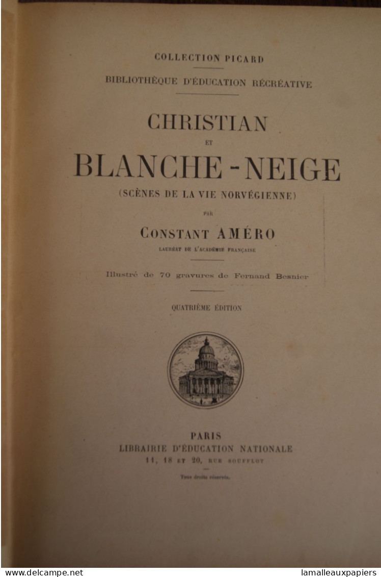 Christian et Blanche Neige (A.CONSTANT) collection PICARD (début 20e siècle)