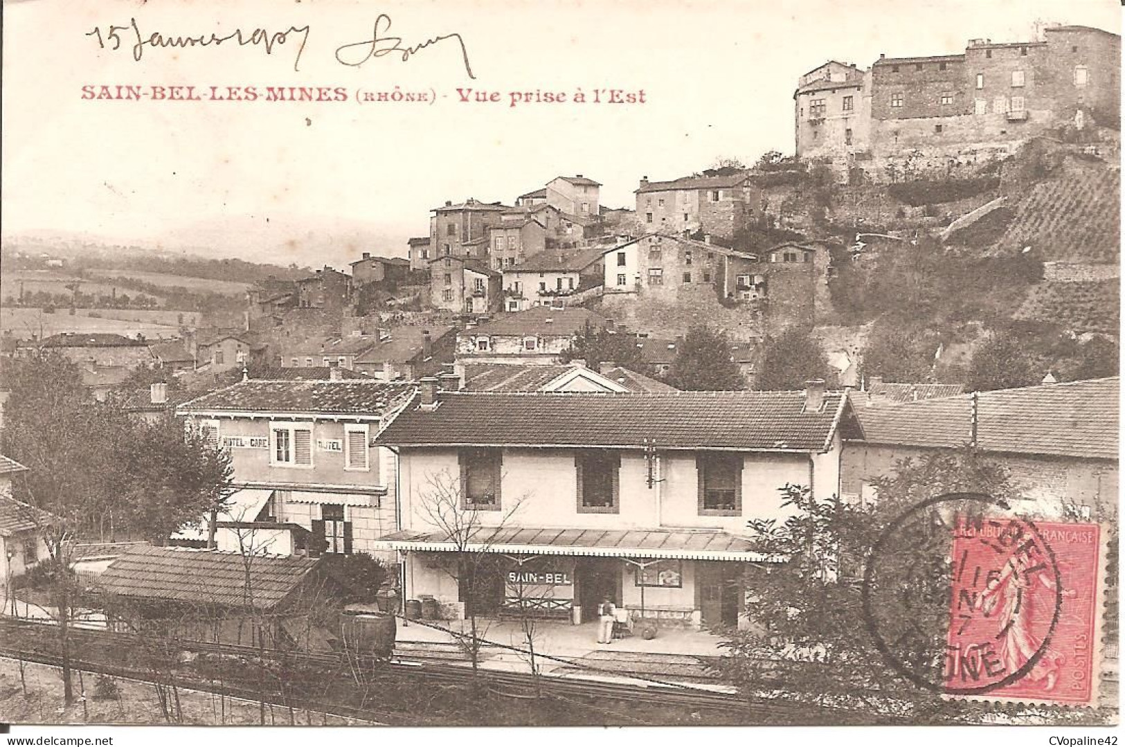 SAINT-BEL-LES-MINES (69) La Gare - Vue Prise à L'Est - Other & Unclassified