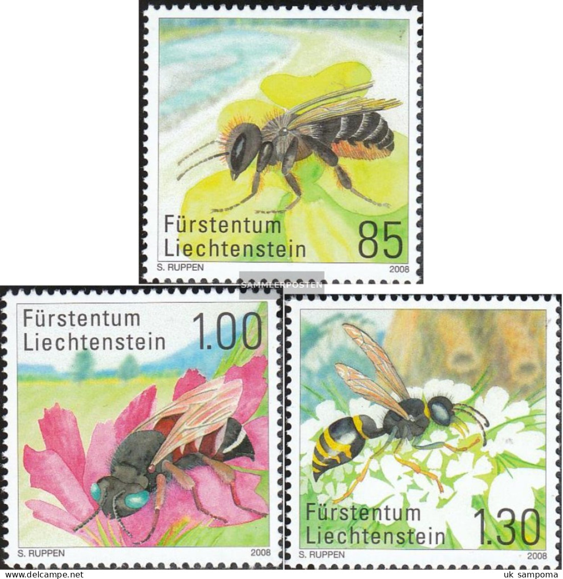Liechtenstein 1482-1484 (complete Issue) Unmounted Mint / Never Hinged 2008 Bees - Unused Stamps