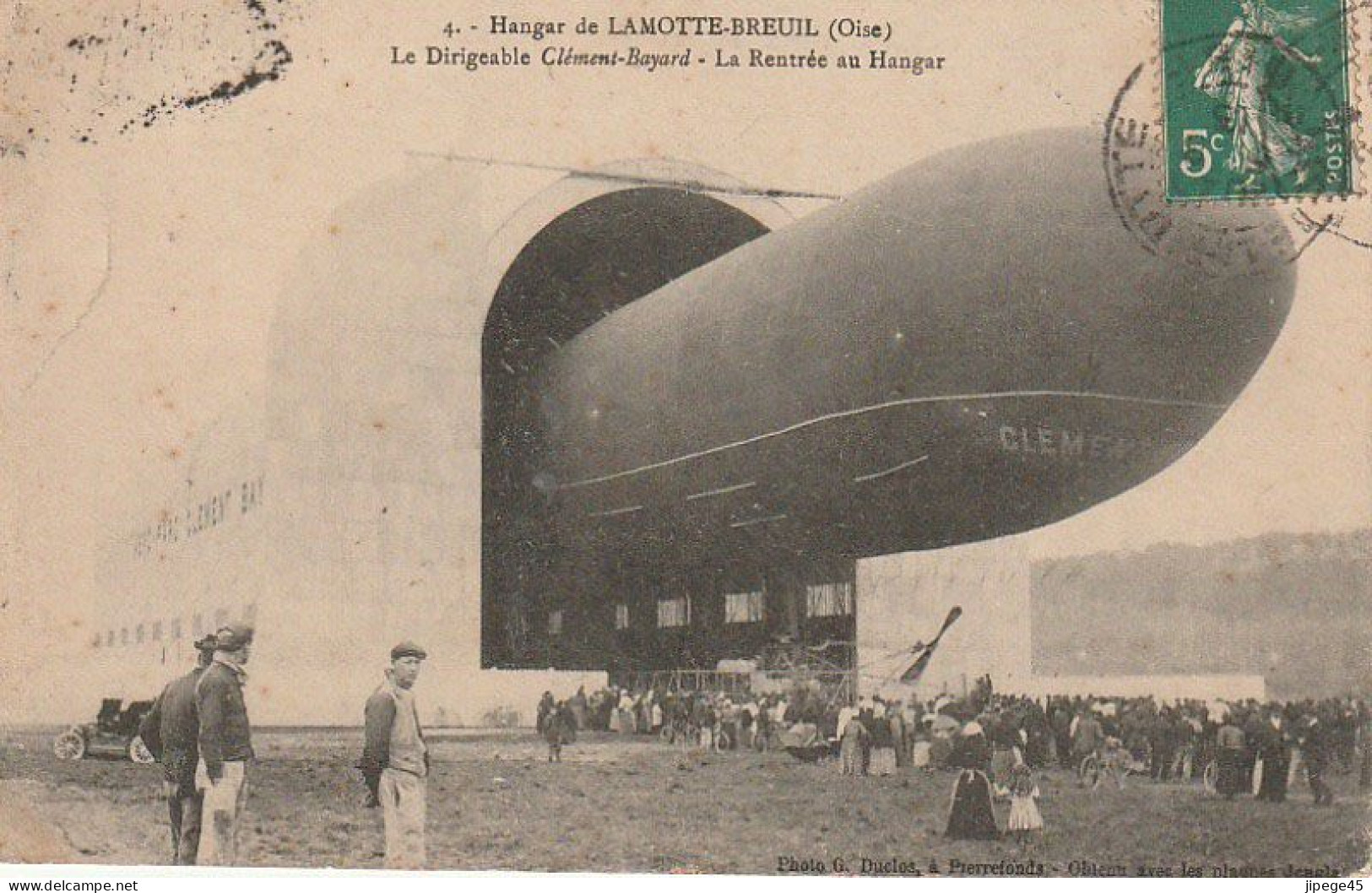 CPA - Dirigeable "Clément-Bayard" Entrant Dans Son Hangar à LAMOTTE-BREUIL (Oise) - Zeppeline