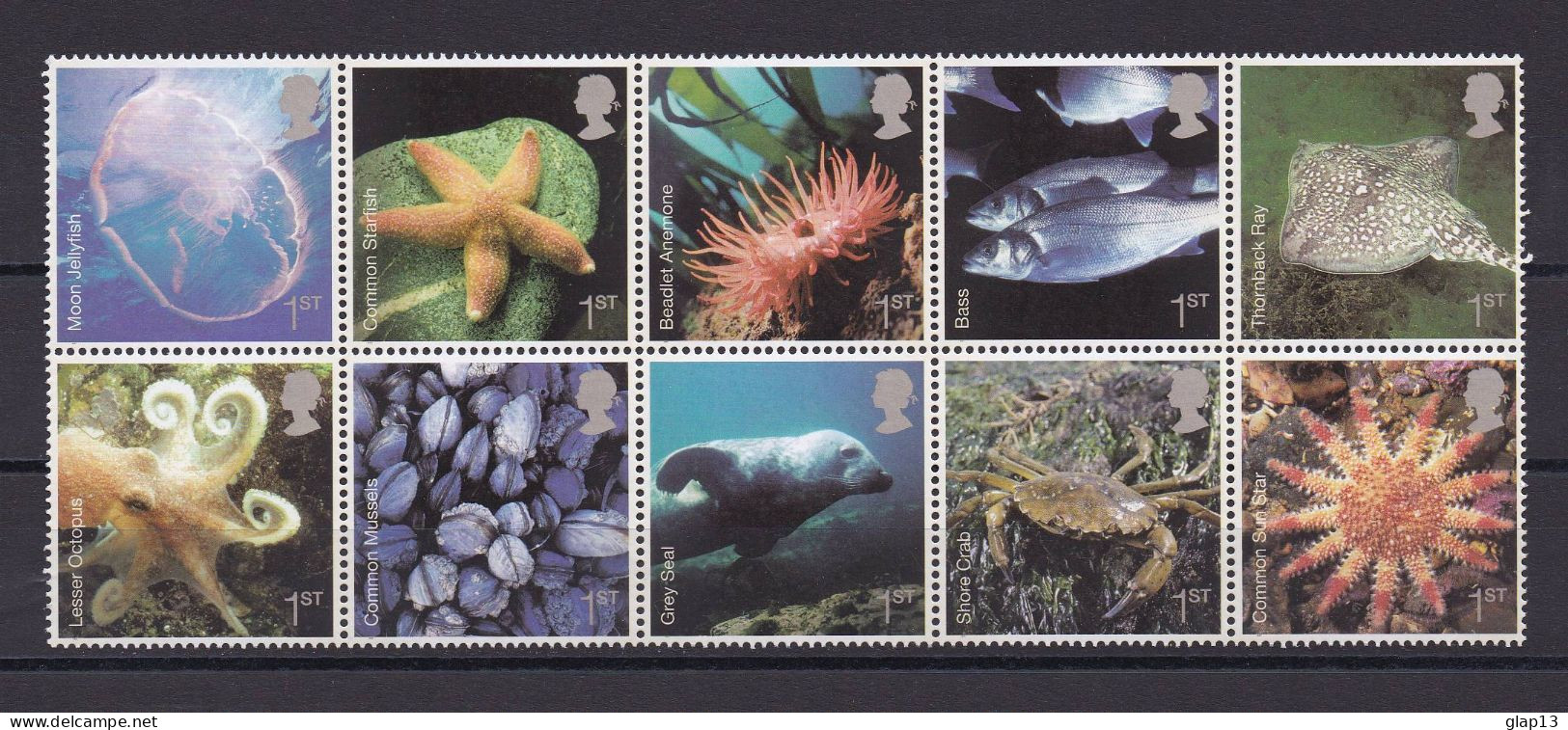 GRANDE-BRETAGNE 2007 TIMBRE N°2837/46 NEUF** FAUNE MARINE - Ungebraucht