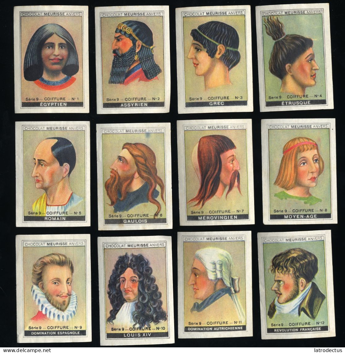 Meurisse - Ca 1930 - 9 - Coiffure, Hairdressing, Fashion - Full Serie - Other & Unclassified
