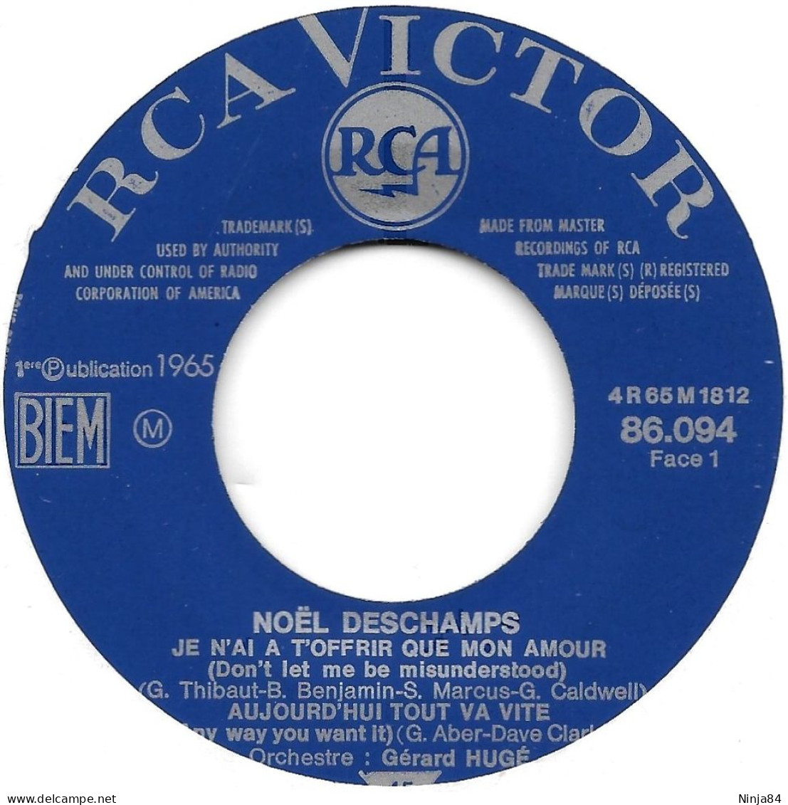 EP 45 RPM (7") Noël Deschamps  "  Je N'ai à T'offrir Que Mon Amour  " - Autres - Musique Française