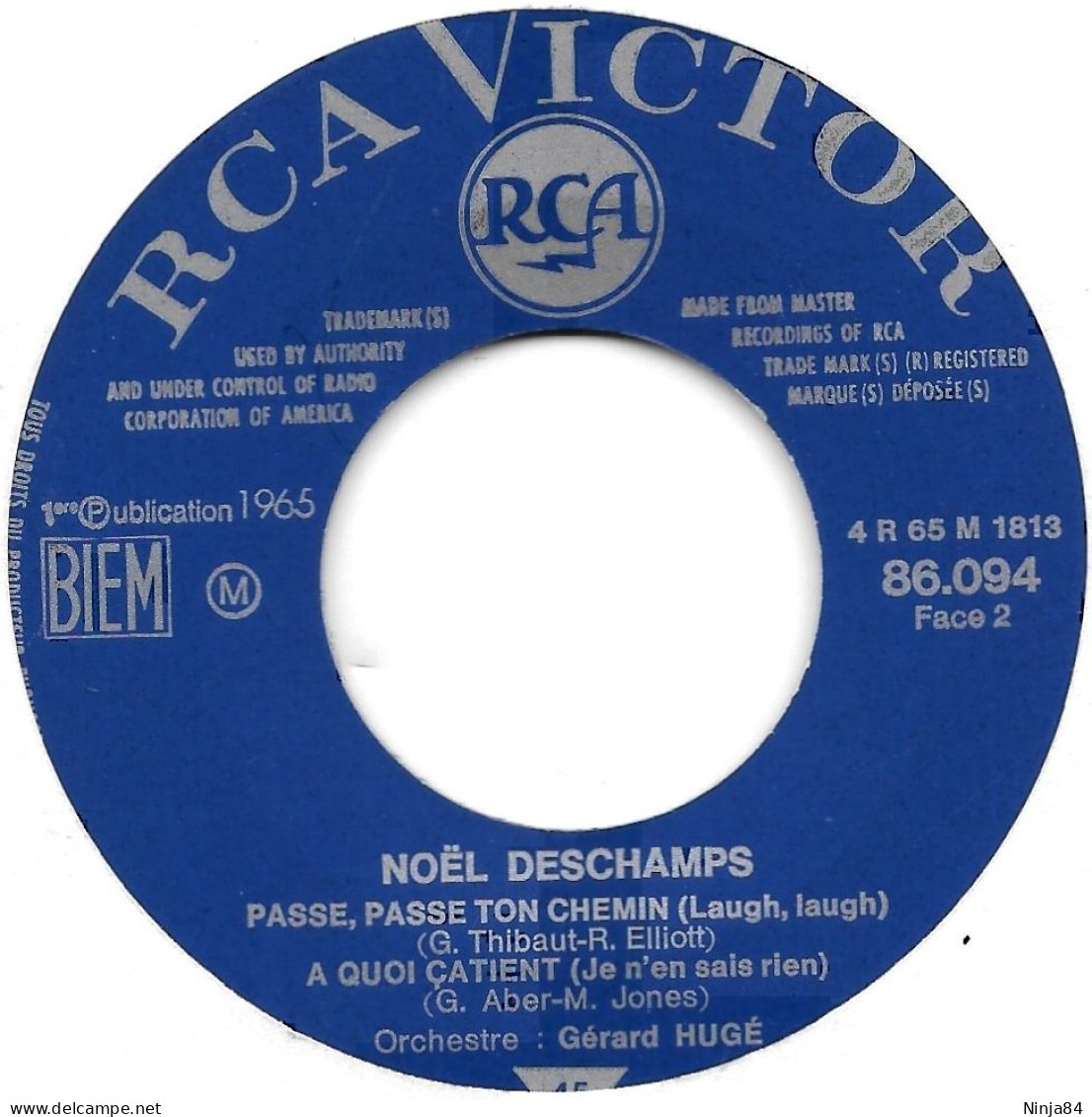 EP 45 RPM (7") Noël Deschamps  "  Je N'ai à T'offrir Que Mon Amour  " - Otros - Canción Francesa