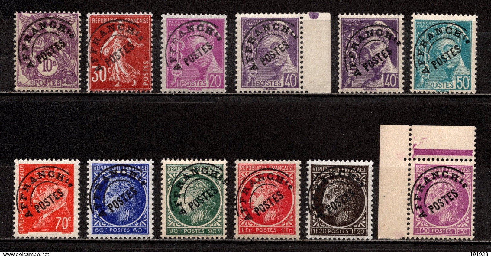 Lot Petites Valeurs Préos France 1922/47**, Superbe - 1893-1947