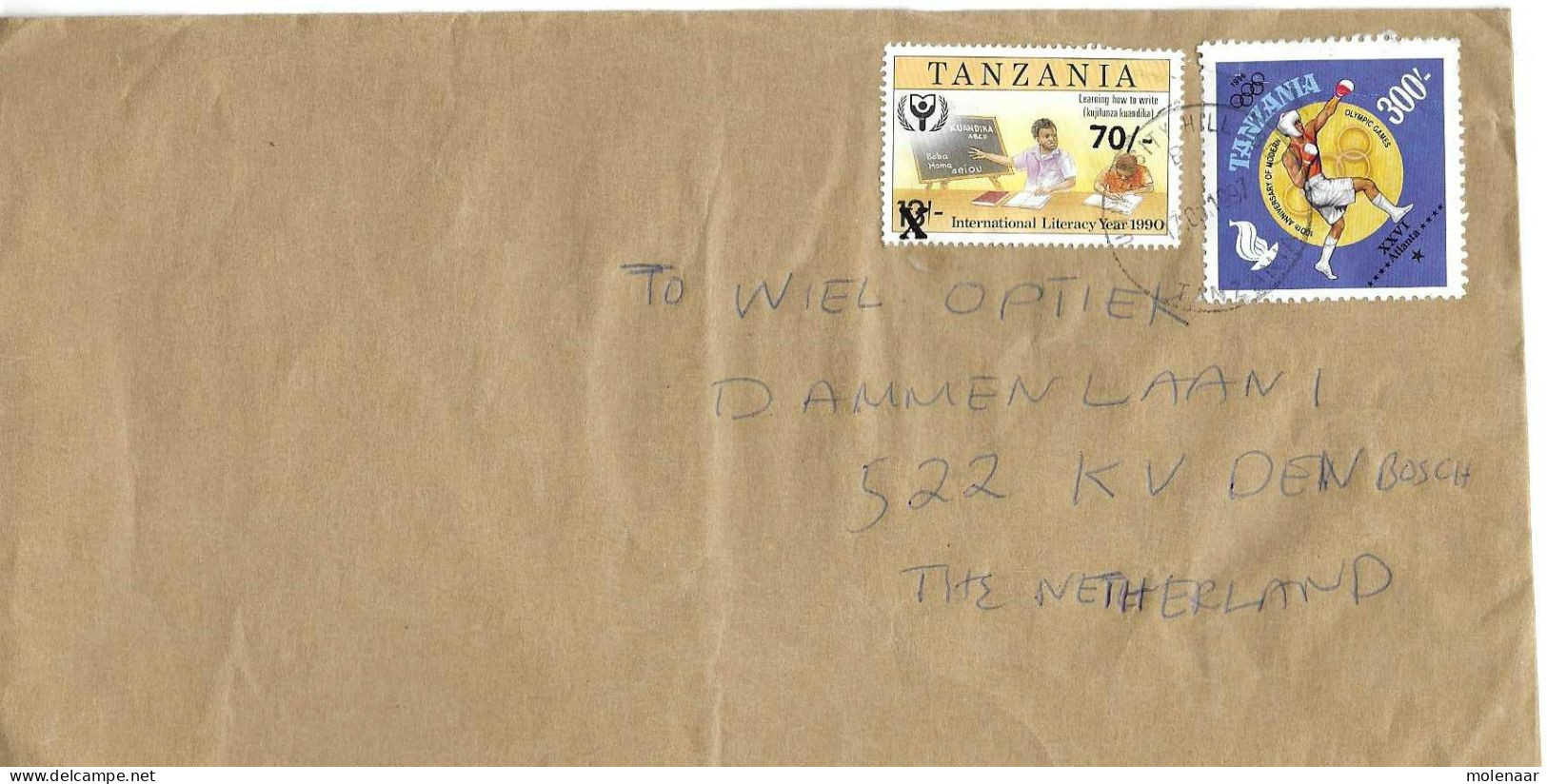 Postzegels > Afrika > Tanzania (1964-...) Brief Met 2 Postzegels (16976) - Tansania (1964-...)