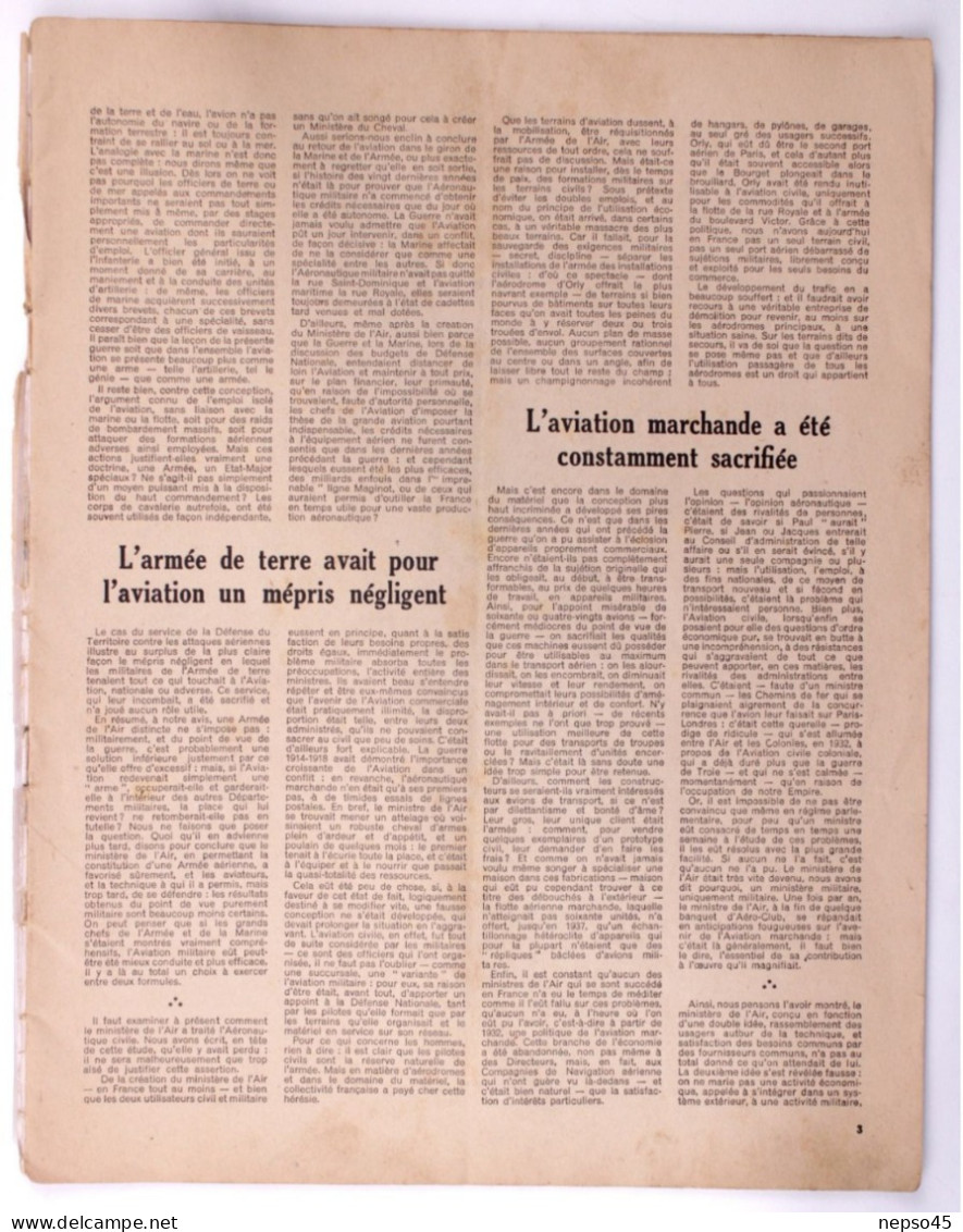 L'air.Année 1943.Gaston Durmon Chef-pilote D'Air-France.Porte-Avion Futur ?? Japon Aviation.Torpille Aérienne.Publicités - Francese