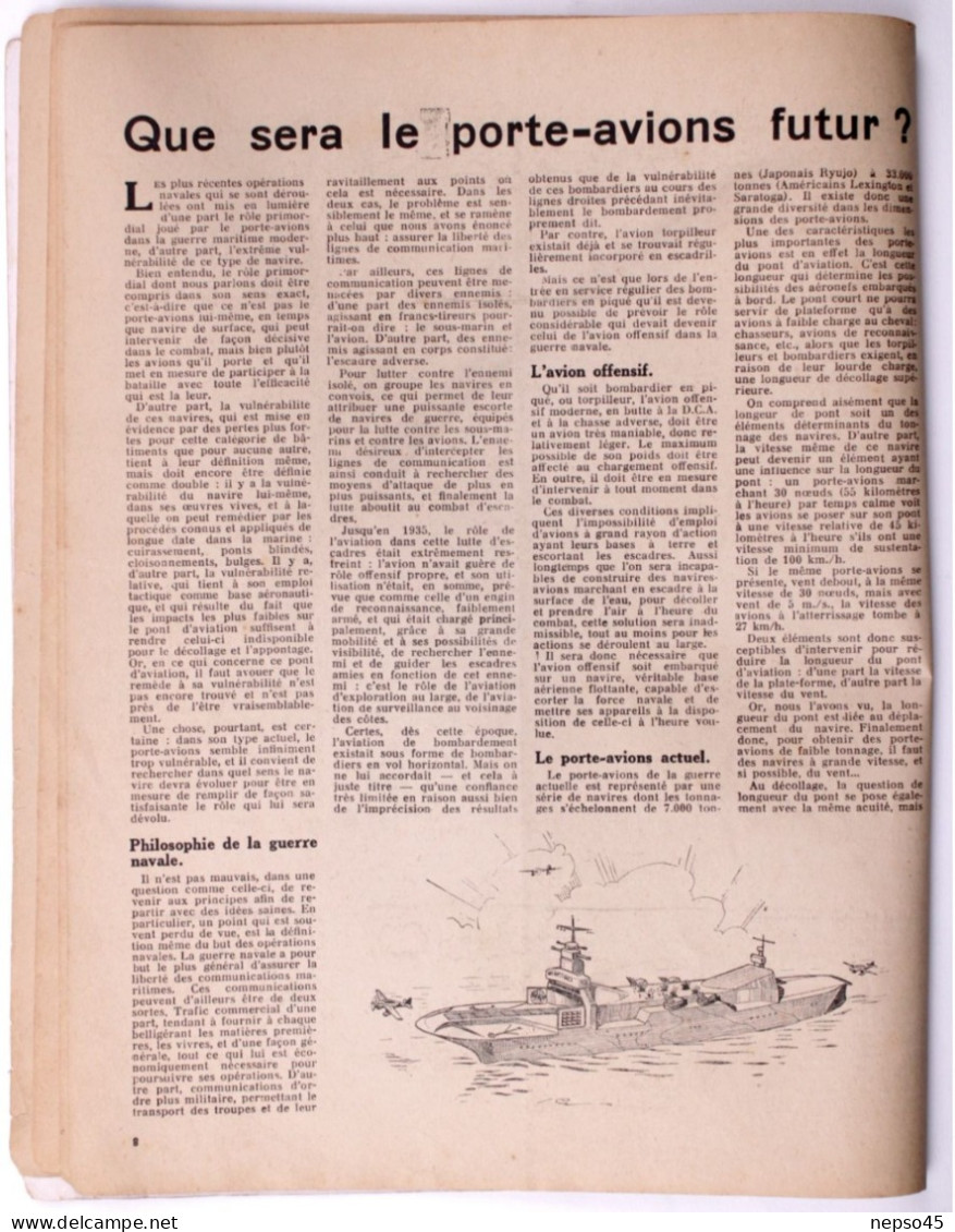 L'air.Année 1943.Gaston Durmon chef-pilote d'Air-France.Porte-Avion Futur ?? Japon aviation.Torpille aérienne.Publicités