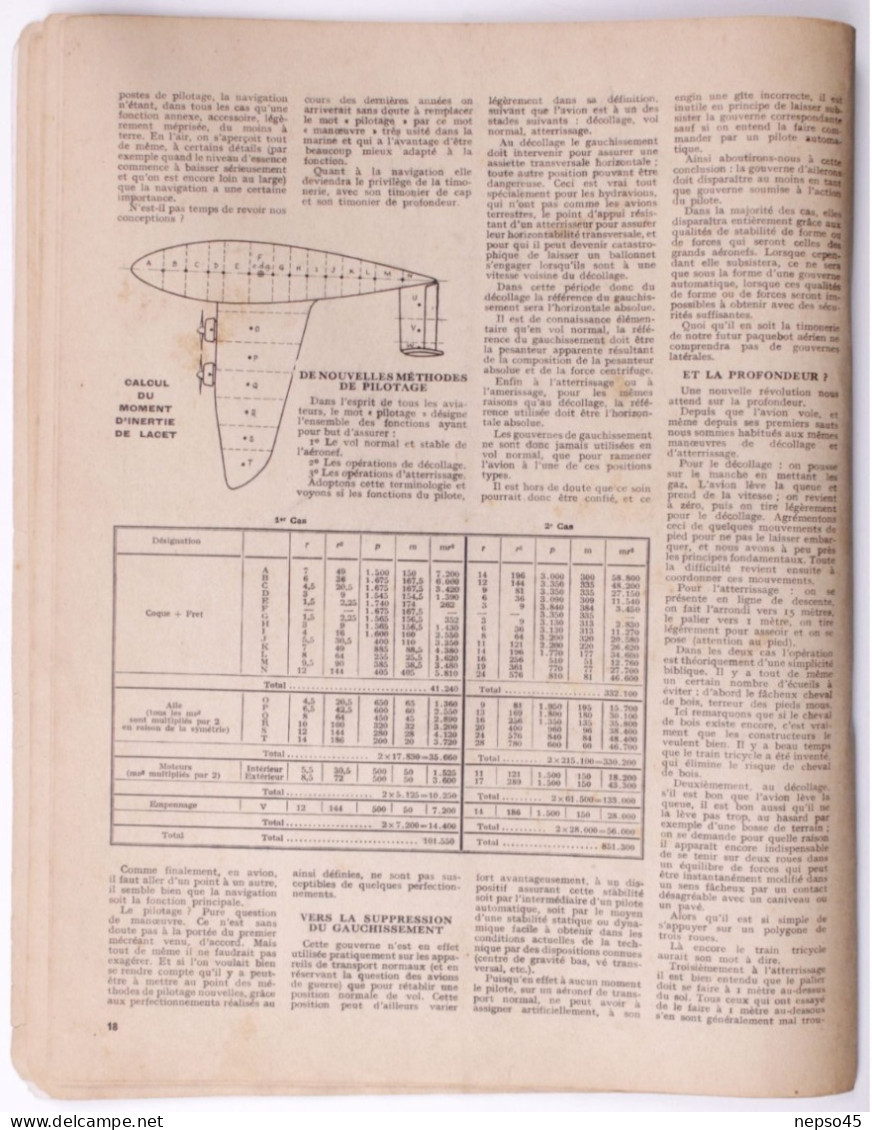 L'air.Année 1943.Gaston Durmon chef-pilote d'Air-France.Porte-Avion Futur ?? Japon aviation.Torpille aérienne.Publicités