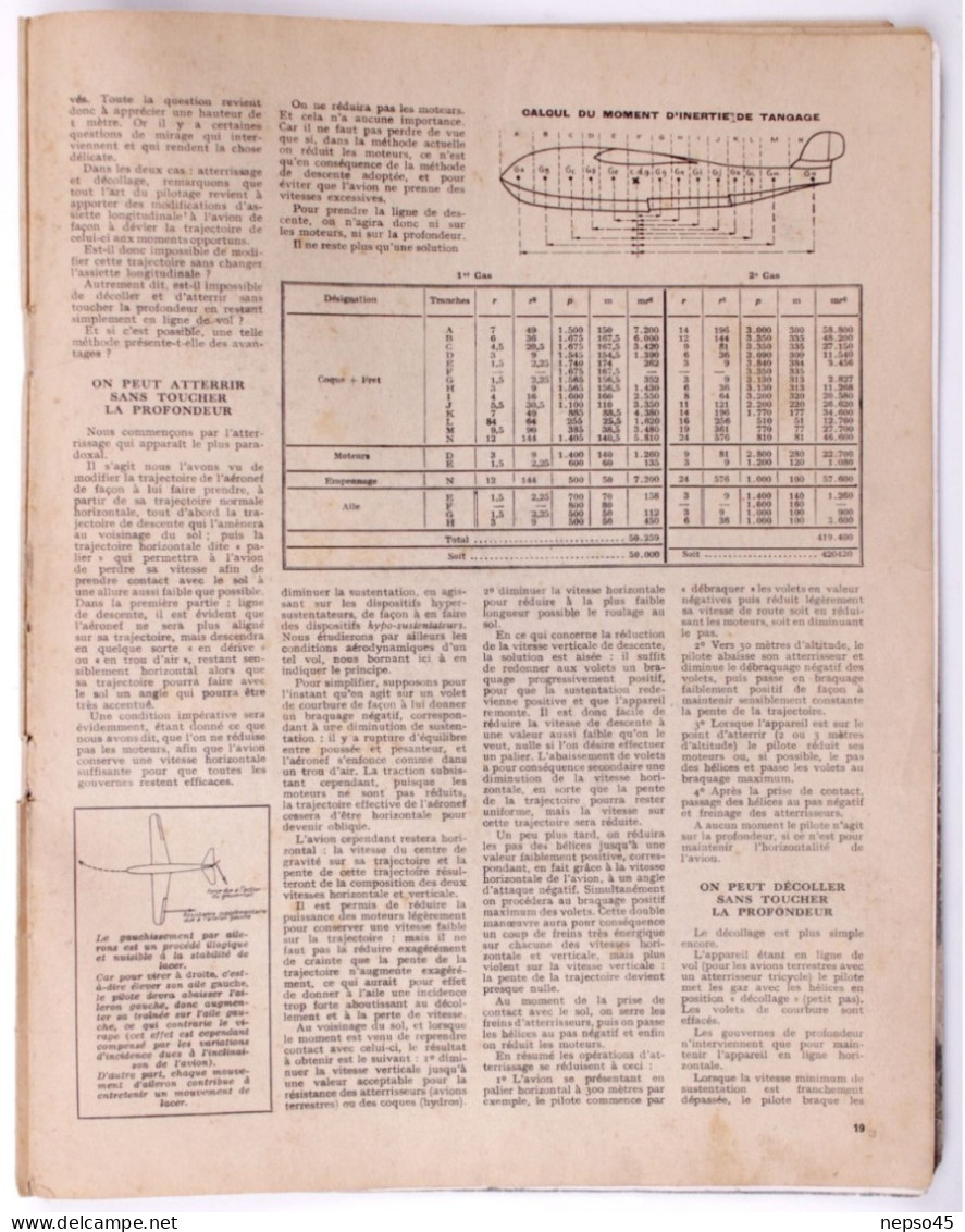 L'air.Année 1943.Gaston Durmon chef-pilote d'Air-France.Porte-Avion Futur ?? Japon aviation.Torpille aérienne.Publicités