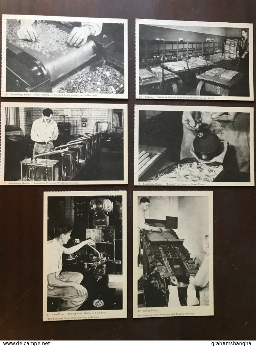 6 Postcards Lot Royal Canadian Mint Ottawa Coin Manufacturing Processes Factory Canada Unposted - Ottawa