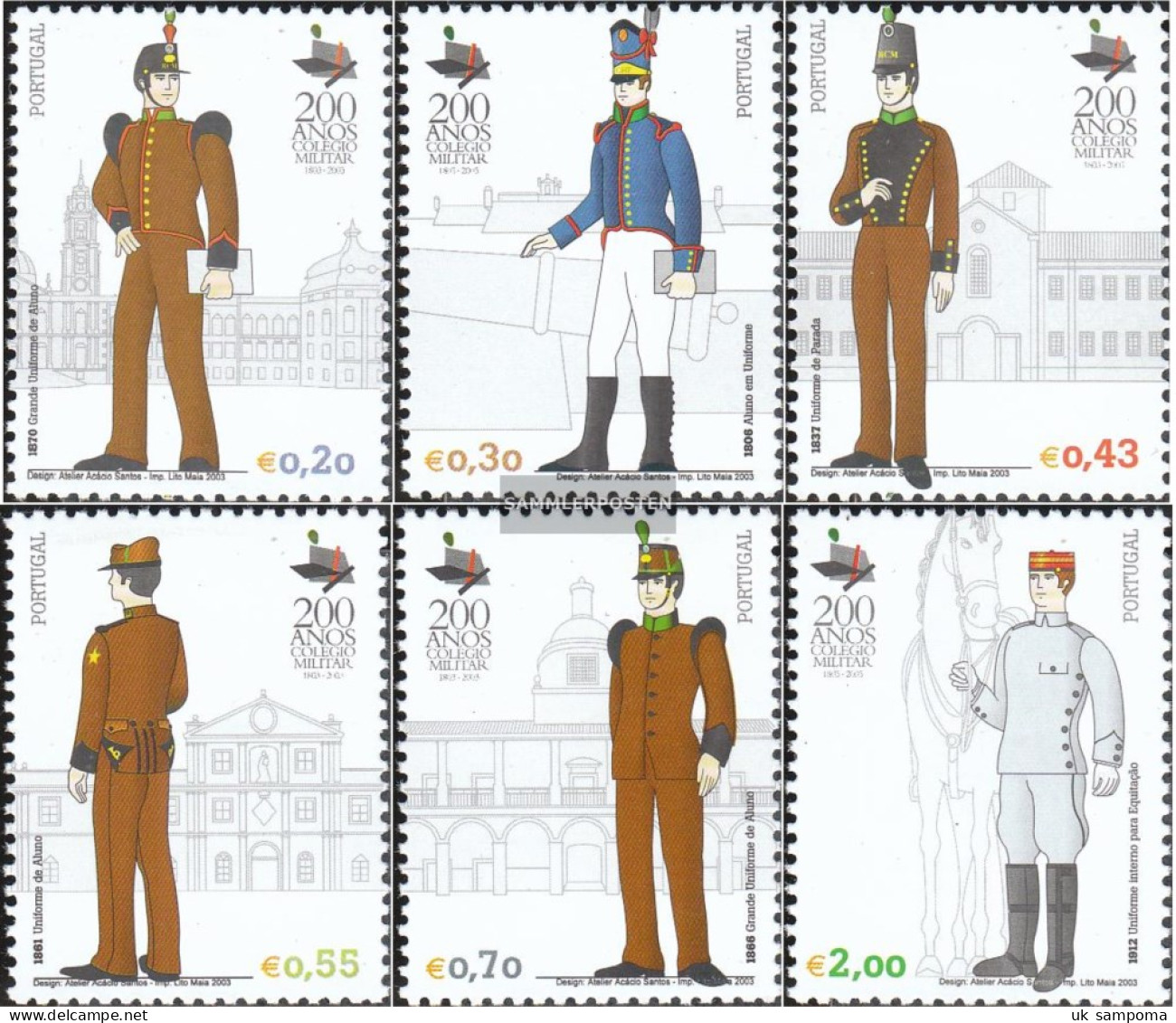 Portugal 2634-2639 (complete Issue) Unmounted Mint / Never Hinged 2003 Kadettenuniformen - Unused Stamps