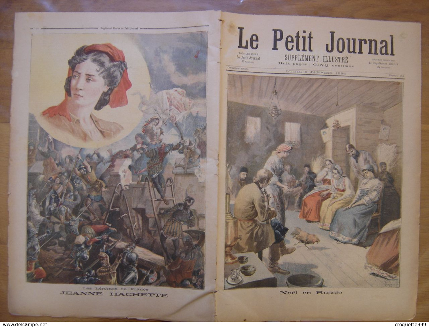 1894 LE PETIT JOURNAL 164 Noel En Russie Jeanne Hachette - 1850 - 1899