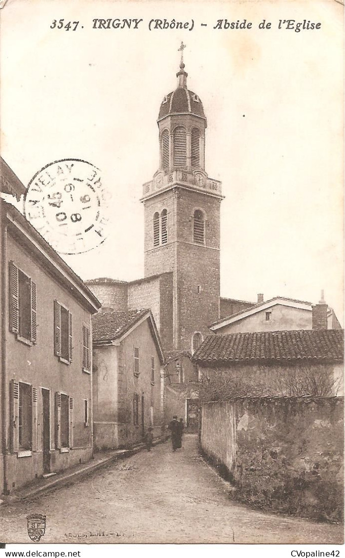 IRIGNY (69) Abside De L'Eglise En 1916 - Other & Unclassified