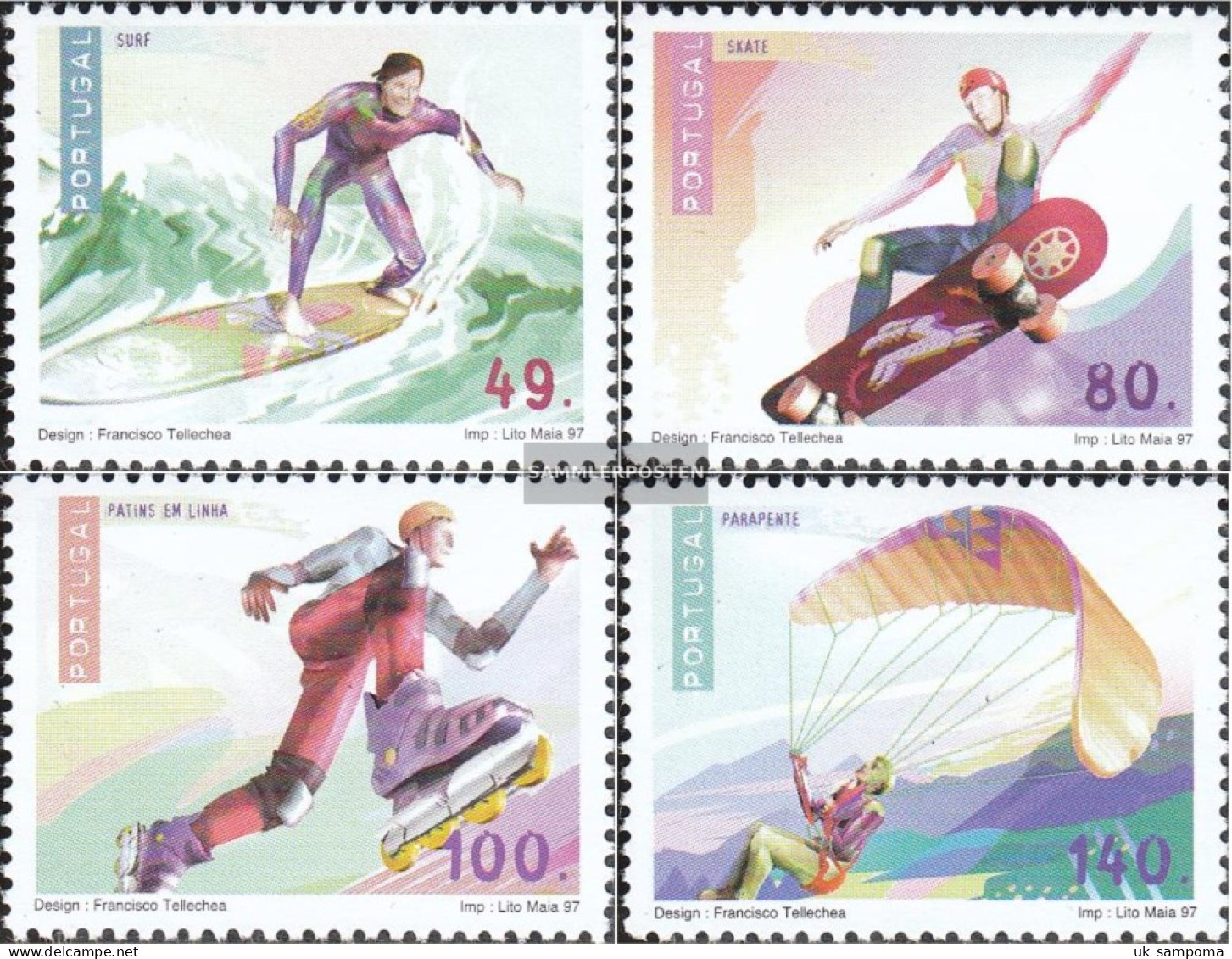 Portugal 2184-2187 (complete Issue) Unmounted Mint / Never Hinged 1997 Fun-Sports - Ongebruikt