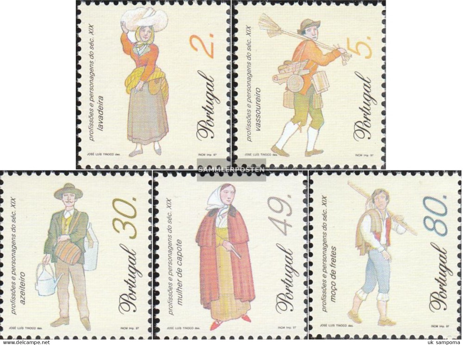 Portugal 2178-2182 (complete Issue) Unmounted Mint / Never Hinged 1997 Occupations Out 19. Century. - Ongebruikt